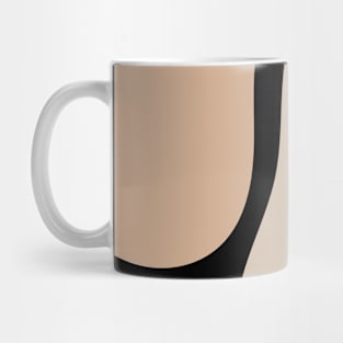 Minimal Modern  Abstract Shapes Black and Pink Pattern Mug